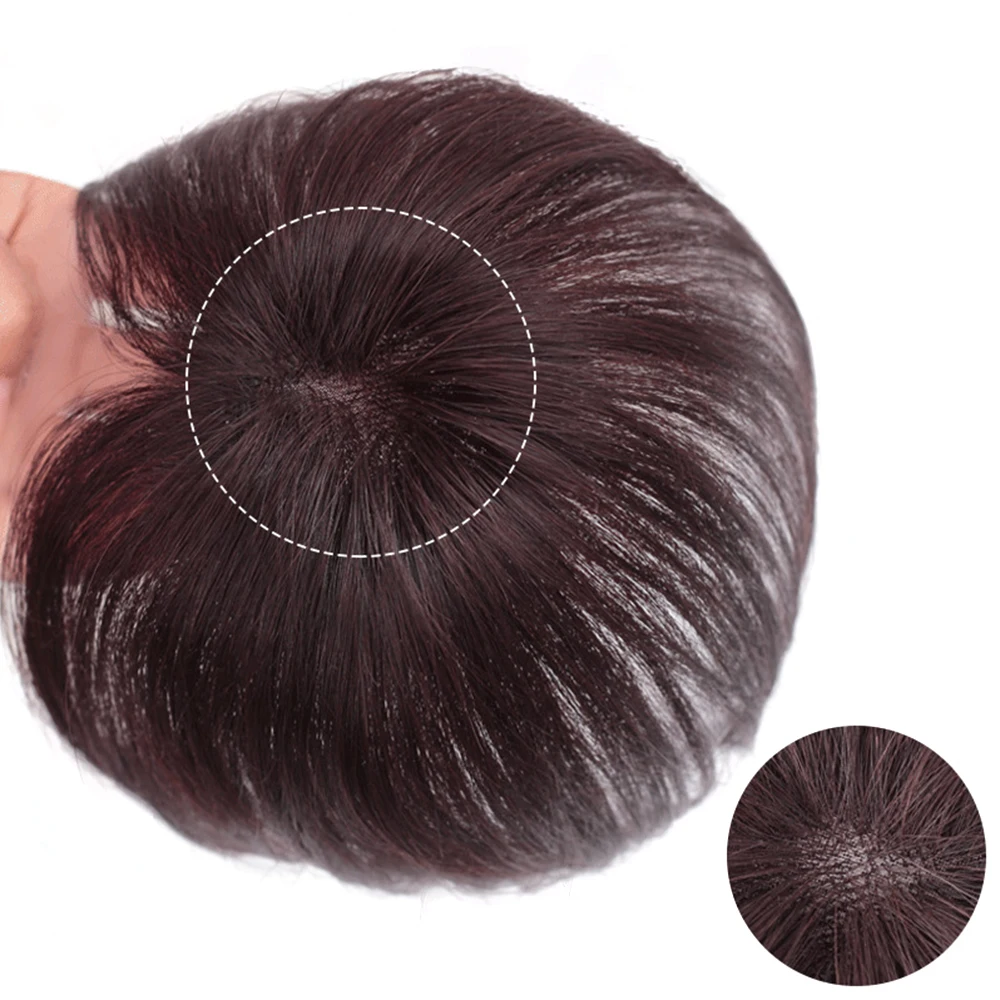 100% Menselijk Haar Toppers Clip In Haarstuk Natuurlijke Voor Haaruitval Braziliaanse Remy Machine Gemaakt 6Cm X 6Cm