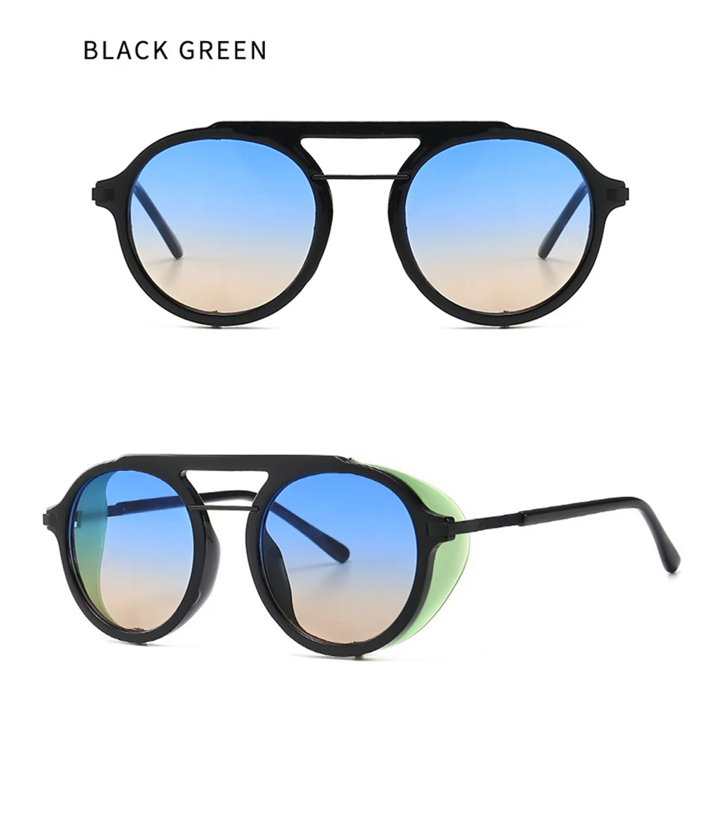Ретро Современные стимпанк Круглые Солнцезащитные очки женские классические ретро знаменитые дизайнерские панк Солнцезащитные очки Мужские UV400 gafas de sol hombre