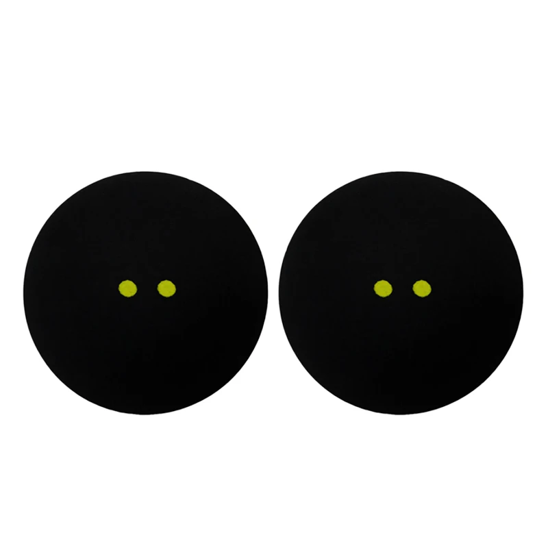 

Squash Ball Two-Yellow Dots Low Speed Sports Rubber Balls Professional Player Competition Squash(2 Pcs )