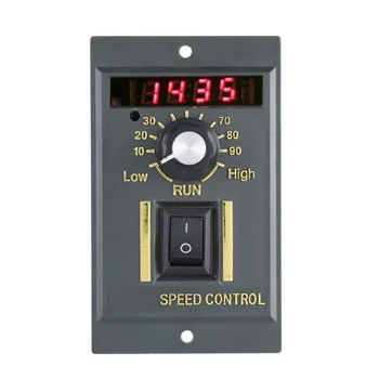 

New Ac 220V Motor Speed Controller 50Hz 250W Digital Adjustable Stepless Plc Motor Speed Controller 0-1450Rpm Speed Regulator