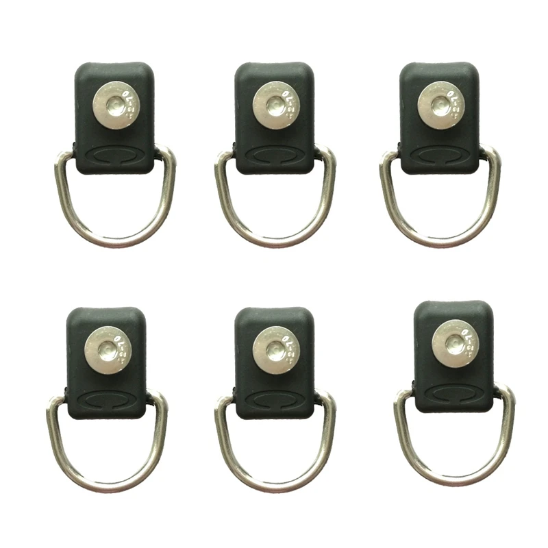 Quality 6PC Canoe Kayak D Rings Fitting Outfitting Fishing Rigging Bungee Kit Accessory with Screws