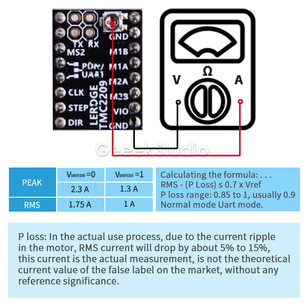 para Impressora 3d Tmc2209 Uart Driver de Motor de Passo Substituição Lv8729 Placa de Driver de Impressora 3d Peças Acessórios p/ quadro de demonstração - Imagem 5