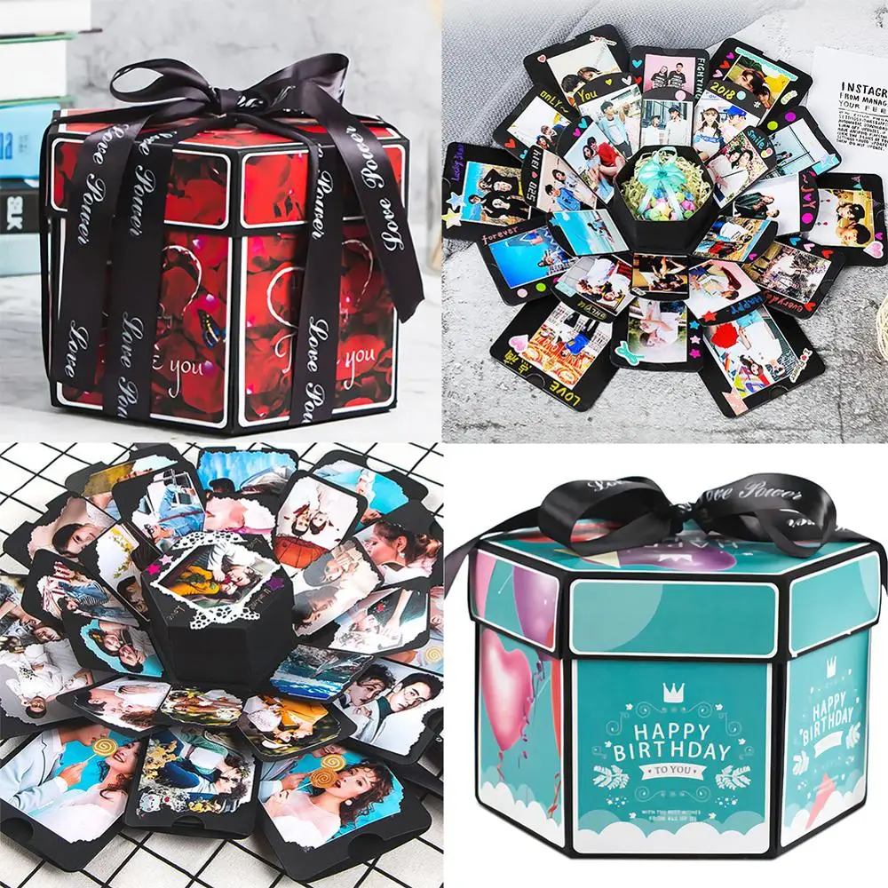 Boite Hexagonale Surprise Explosion Amour Memoire Album Photo Scrapbook Cadeau D Anniversaire De Mariage Saint Valentin Pour Fille Diy Aliexpress