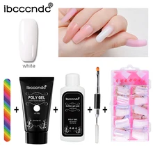 IBCCCNDC поли гель лак набор для полировки ногтей полигель набор Быстрый строитель расширение твердый гель камуфляж УФ светодиодный Лак Кисть для ногтей
