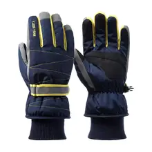Зимние перчатки для сноуборда, для спорта на открытом воздухе, теплые, ветрозащитные, хлопковые, дышащие, для мужчин или женщин, лыжные перчатки, 2 цвета