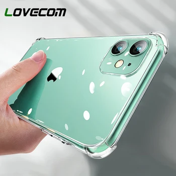 

LOVECOM Shockproof Airbag Phone Case For iPhone 11 Pro Max XR XS Max 7 8 6 Plus X Soft TPU Lens Protection Clear Back Cover Case