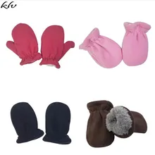 Модные новые Детские флисовые перчатки на осень и зиму, лыжные теплые детские варежки