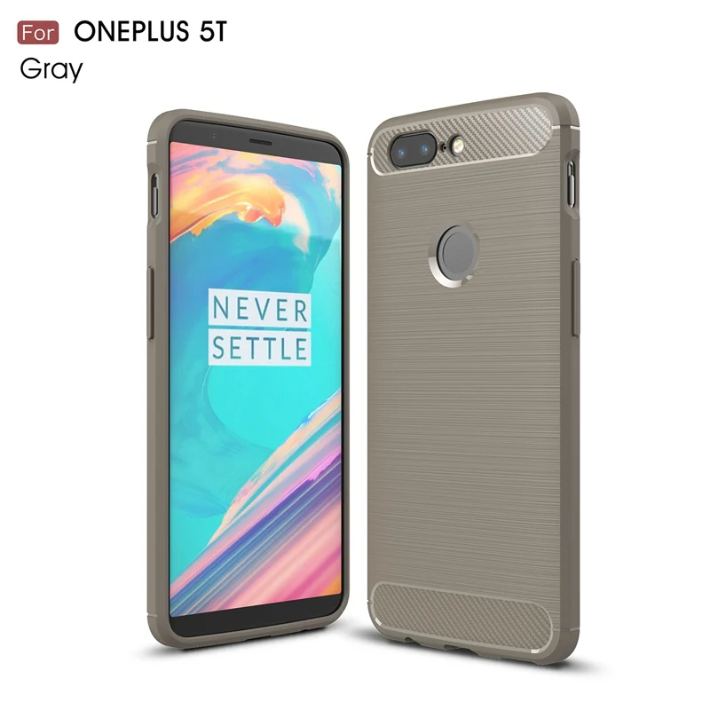 UPaitou For OnePlus 5T Case Ultra Thin Carbon Fiber Case Soft TPU Cover For OnePlus 5T Oneplus5T