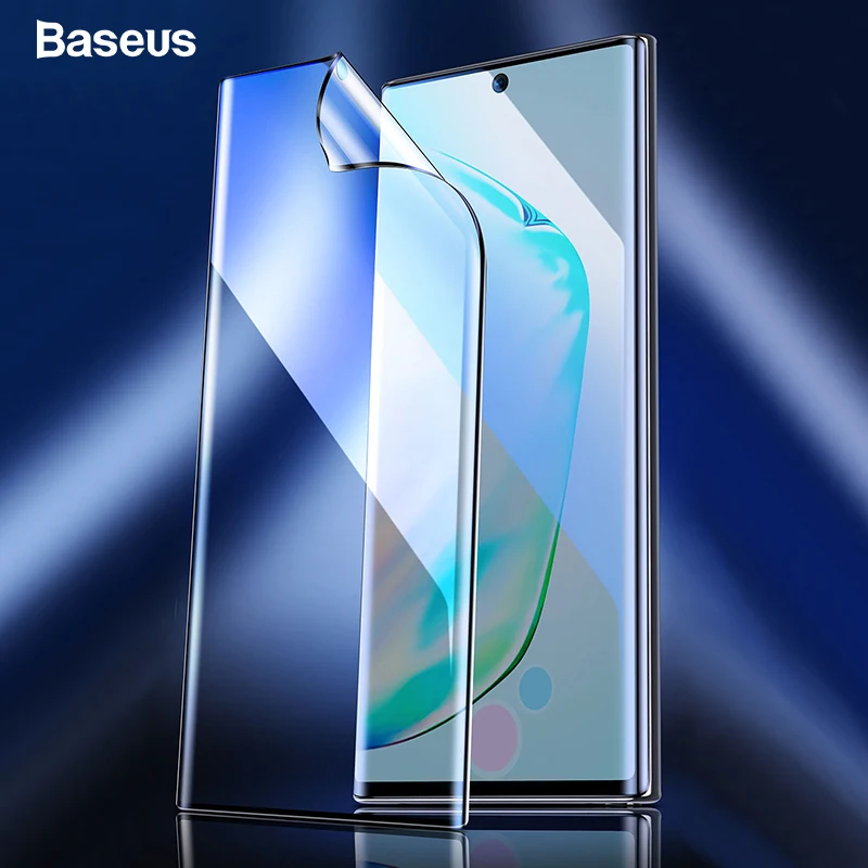 

Baseus 2Pcs 0.15mm Screen Protector For Samsung Galaxy Note 10 Plus PET Film Full Cover Front Pretective Film For Note 10 Glass