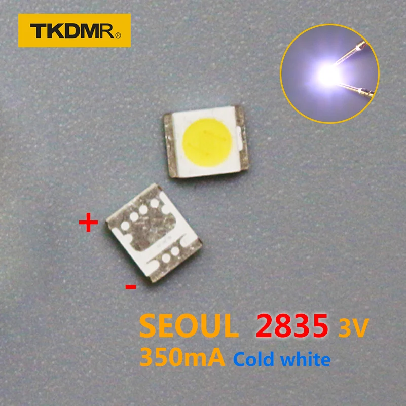 TKDMR 20 штук для Сеул светодиодный Подсветка 1 Вт 3В 3528 2835 131LM холодный белый Светодиодный ЖК-дисплей Подсветка ТВ Применение светодиодный ЖК-дисплей ТВ Подсветка