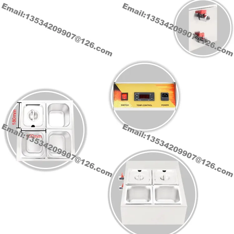 Heavy Duty 110v 220v Electric 4 Pan Bain Marie Chocolate Tempering Melter Warmer Water Heat Machine