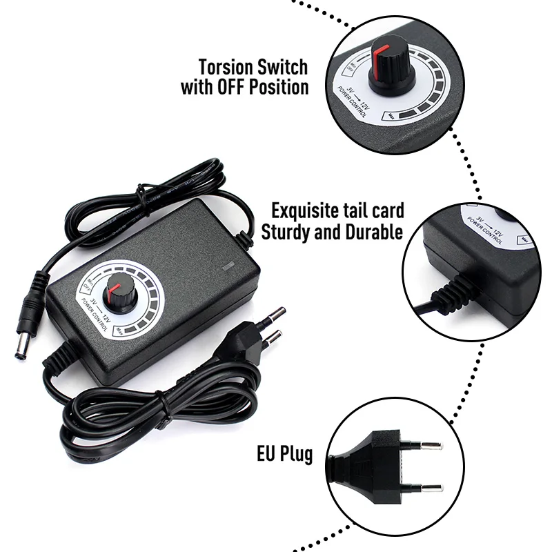 Adjustable Power Adapter Universal 1V &ndash; 24V 3V &ndash; 12V 24V 36V 2A Adjust Power Supply Source AC 220V TO DC 3V 5V 12V 15V 36V power adapter