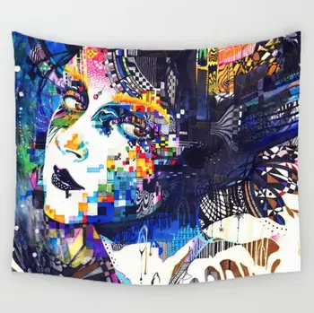 

Indian Bohemian Mandala Watercolor Beauty Girls Tapestry Wall Hanging Beach Towel Travel Rug Throw Blanket Picnic Mat Tapestries