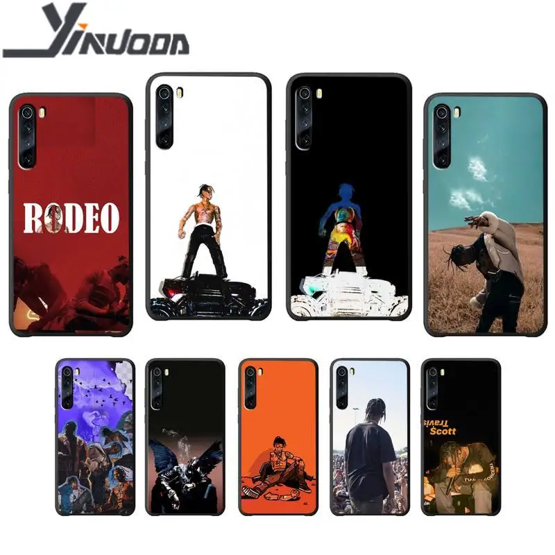 Maiyaca Travis Scott Rapper Silicone black case coque for xiaomi redmi 4X 5 plus 6 6A 7 7A 8 8A 9 note 4 T pro max cover | Мобильные