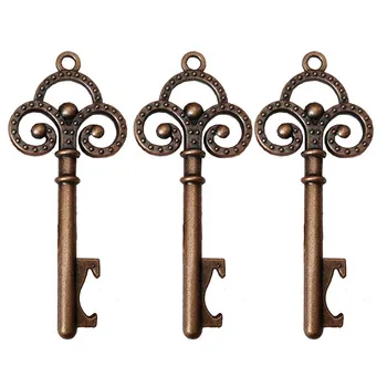 

Wedding Gift Crown Beer Bottle Opener Key Pendant Love Tag Retro Kraft Paper Home Bar Party Decoration Accessories