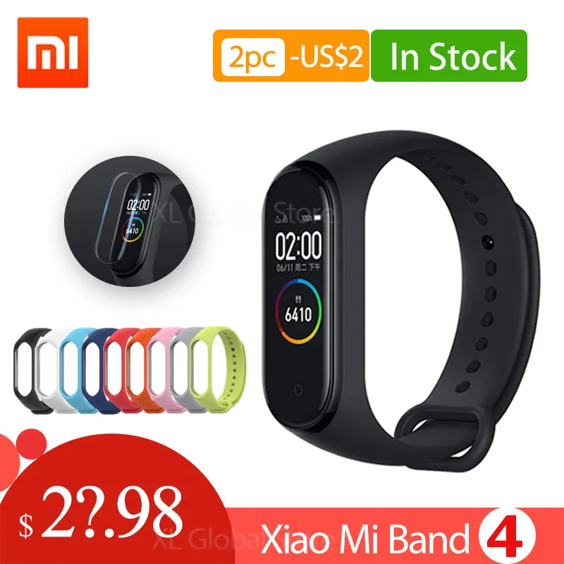 Глобальная версия Xiaomi mi Band 4 Smart mi band 4 браслет пульсометр фитнес 135 мАч цветной экран Bluetooth 5,0 китайская версия