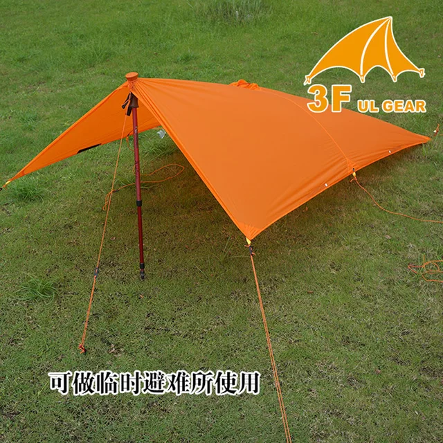 3F UL Gear 3 in 1 Poncho Tarp Raincoat Groundsheet Shelter - 3f UL 