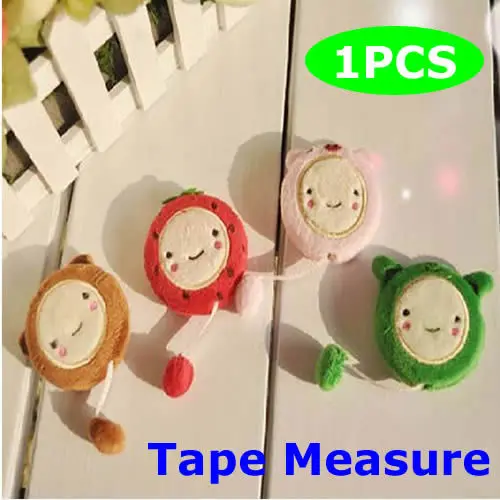 

Lovely 150cm 60 Inch Cartoon Plush Retractable Tape Measure Ruler Sewing Tool Drop Ship Support