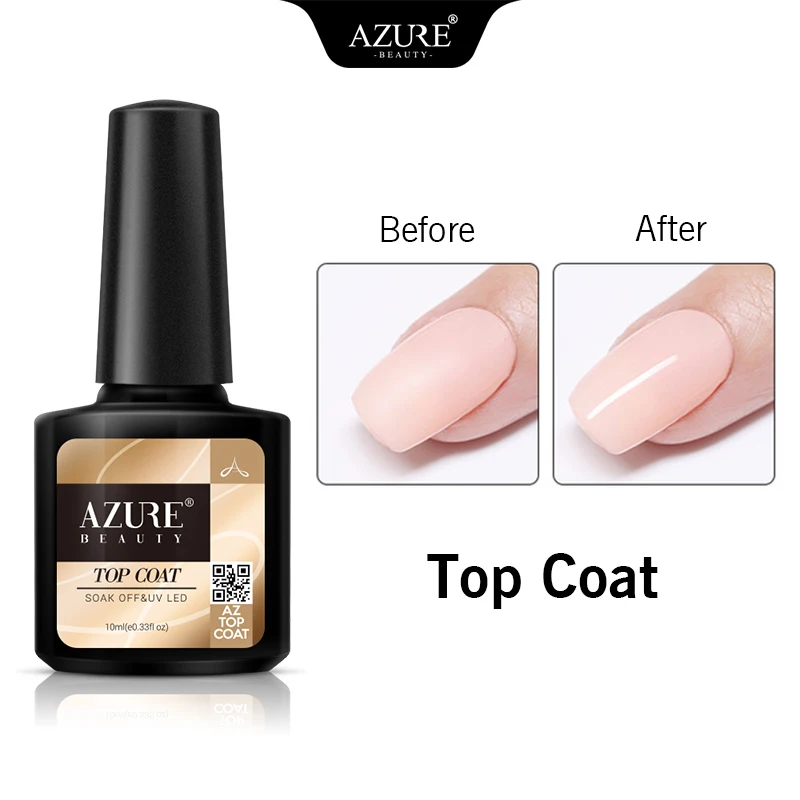 Azure beauty новейший Гель-лак для ногтей 10 мл замачивающийся Блестящий светодиодный Гель-лак для Ногтей Стойкий Гибридный лак Полупостоянный гель - Цвет: TOP COAT