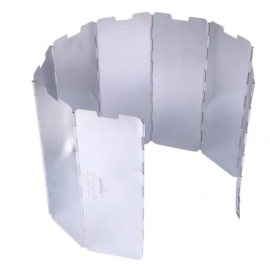 

8pcs/Set Foldable Stove Windshield Outdoor Camping Accessory Picnic BBQ Cooking Gas Wind Shield