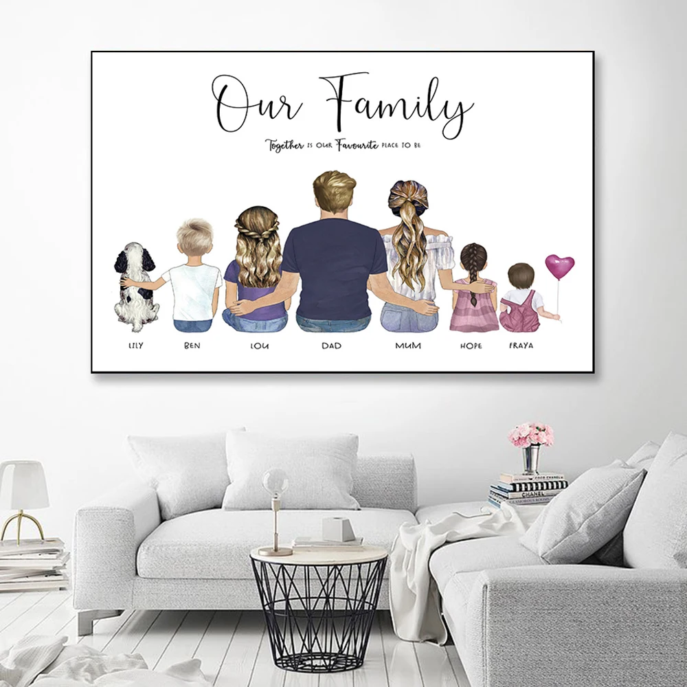 Portrait poster Personalised Family 
