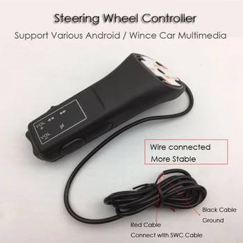 

1x Remote Control Nylon plastic Universal Steering Wheel Stalk Radio DVD