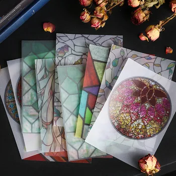 

20Sets/lot Memo Pads Sticky Notes Creative Virtual phase window mirror Scrapbooking Stickers Office School stationery