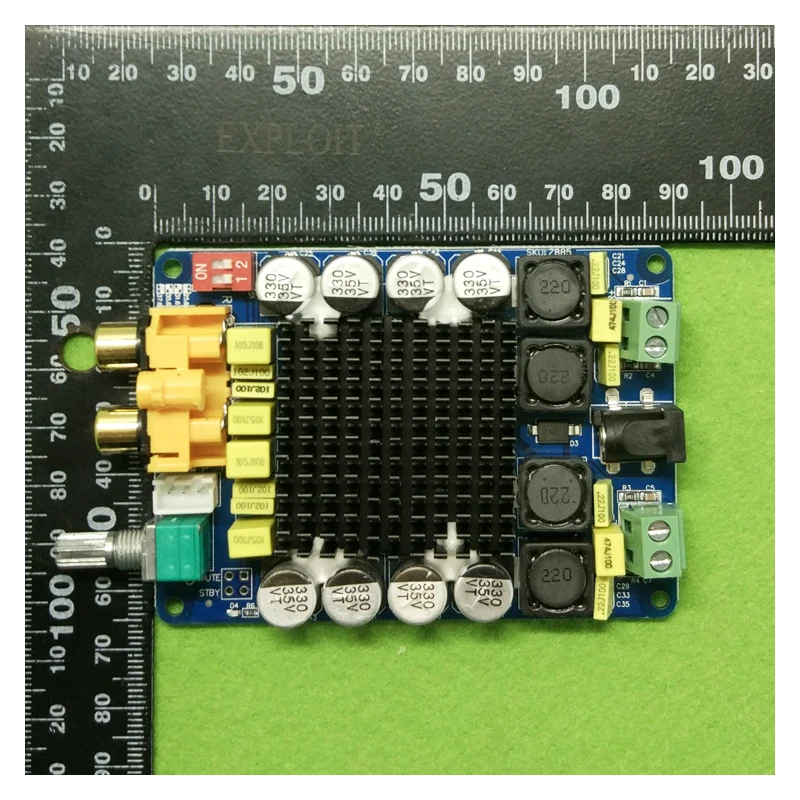 KYYSLB DC15~ 34 в 2*100 Вт TDA7498 усилитель плата домашний аудио высокой мощности Цифровой Усилитель мощности доска компьютер стерео 4~ 8 Ом