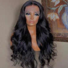 Peluca de cabello humano ondulado para mujer, postizo de pelo Remy brasileño con cierre Frontal HD 360, sin pegamento, 12-28 pulgadas, 13x4, 4x4