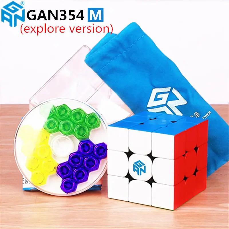 New GAN 354 M Explore Version Magnetic Magic Cubes Stickerless GAN354M Discover Magnets Puzzle Speed With GES GAN354 | Спорт и