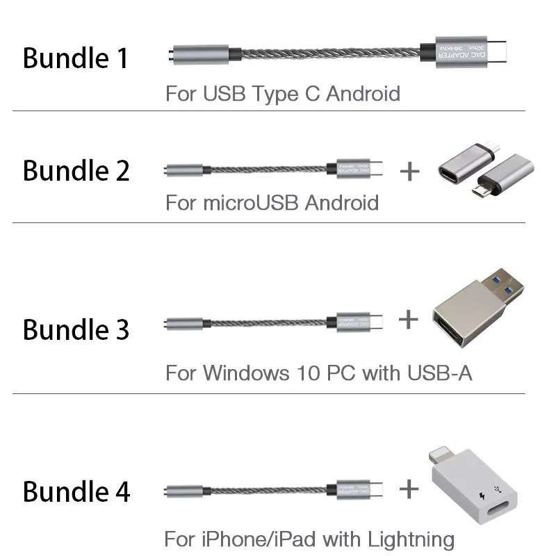 Fone de Ouvido Usb tipo c 16-32o com Saída de 3.5mm 384khz para Android Realtek 125db Pcm 32b - Windows10 Macbook Alc5686 Dac Amp Snr - Image 6