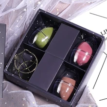 4 шт. губка для макияжа, яичная основа, консилер для лица, косметическая пудра, блендер, инструменты для смешивания губки, аксессуары, подставка, держатель, коробка