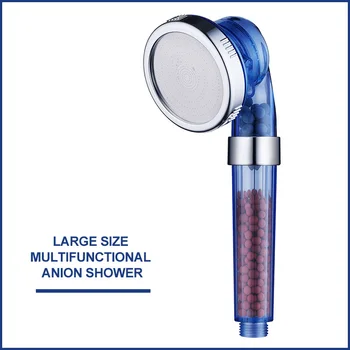 

3 Function Adjustable Jetting Shower Filter Negative Ion Set High Pressure Water Saving Shower Head Handheld Water Saving Shower
