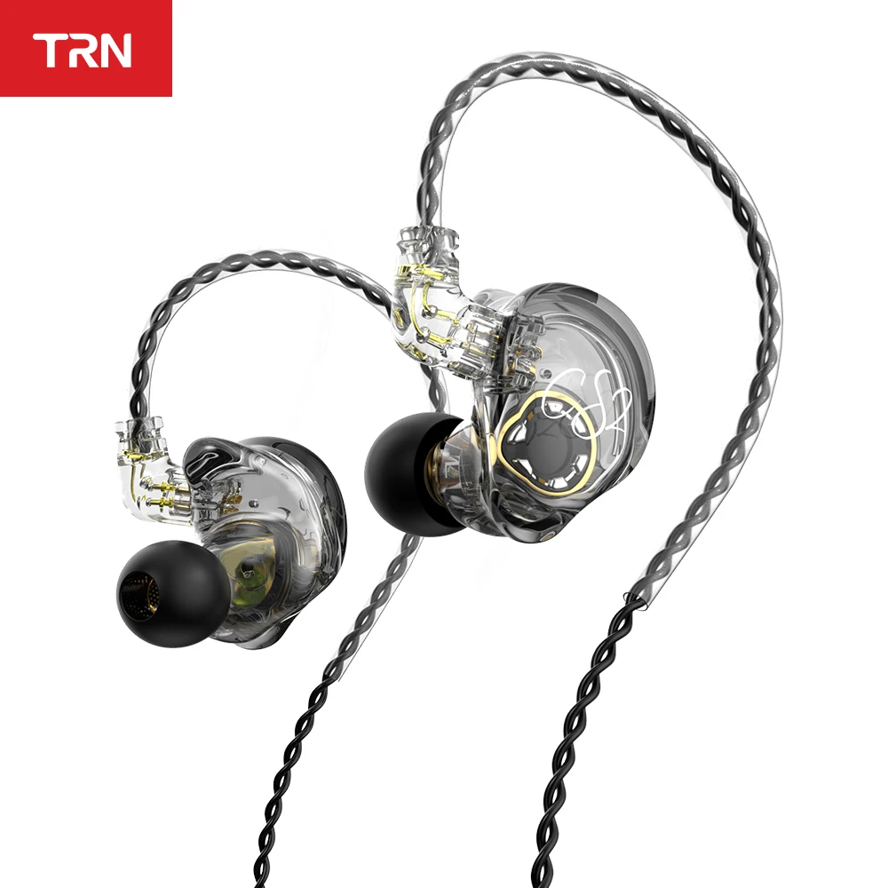 Динамические Hi-Fi наушники TRN CS2 Наушники 1DD с басами спортивные для бега игровые
