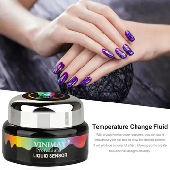 

Nail Temperature Changing Thermochromic Liquid Neon Auroras Nail Color Changing Gel Nail Polish 2g Soak Off UV Gel Varnish Semi