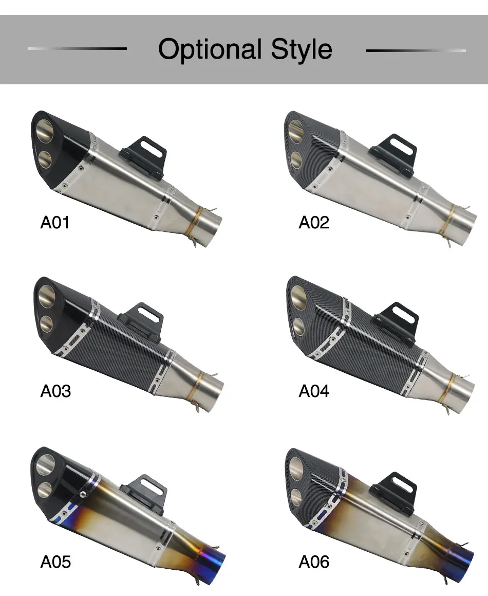 ZSDTRP 51 мм выхлопной мотоцикл SC Racing Akrapovic выхлопная труба мото глушитель для MT07 MT09 ninja400/250 Z800 Z900 велосипед ямы ATV