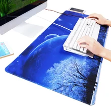 Large Gaming Mouse Pad Natural Rubber Locking Edge Mousepad Waterproof Game Desk Mouse Mat for LOL CS GO Dota2 Keyboard Gamer