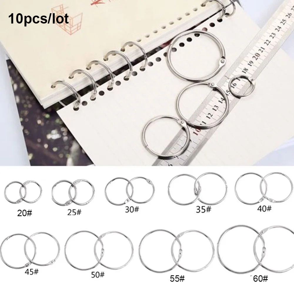 Album Circle Keychain Easy Ring Hinged Binder Loose Leaf Ring Scrapbook Clips