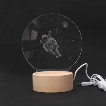 

Night Light LED Light 110V 3D Table Ornament Home Gadget Gift Modeling Lamp Vivid Astronaut Style Living Room Desktop