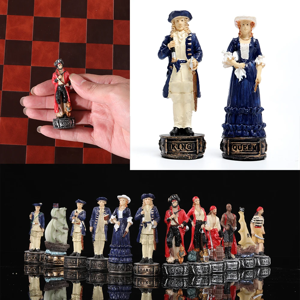 Chess Desktop Intelligence Game Movie Theme Toy Luxury Knight Hand-painted Checkers Backgammon 32pcs Card Gift Collection Charac