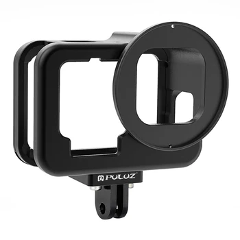 

Aluminum Alloy With Insurance Frame Microphone Adapter Protective Shell Housing Cage Dustproof Portable UV Lens For GoPro HERO9