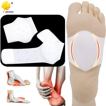 

1 double = 2pcs Silicone Gel High Arch Support Massage Bandage Orthopedic insole Correction Flat Feet Relief foot Fasciitis