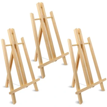 

40x24 cm Wooden Easel, 3 Pieces Display Shelf, Craft Painting Easel, Suitable for Children, Adults, Students, Classrooms