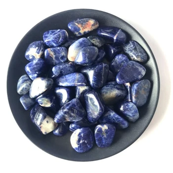 

Beautiful natural Blue stone quartz Sodalite tumbled stone healing for Flower pots and fish tanks