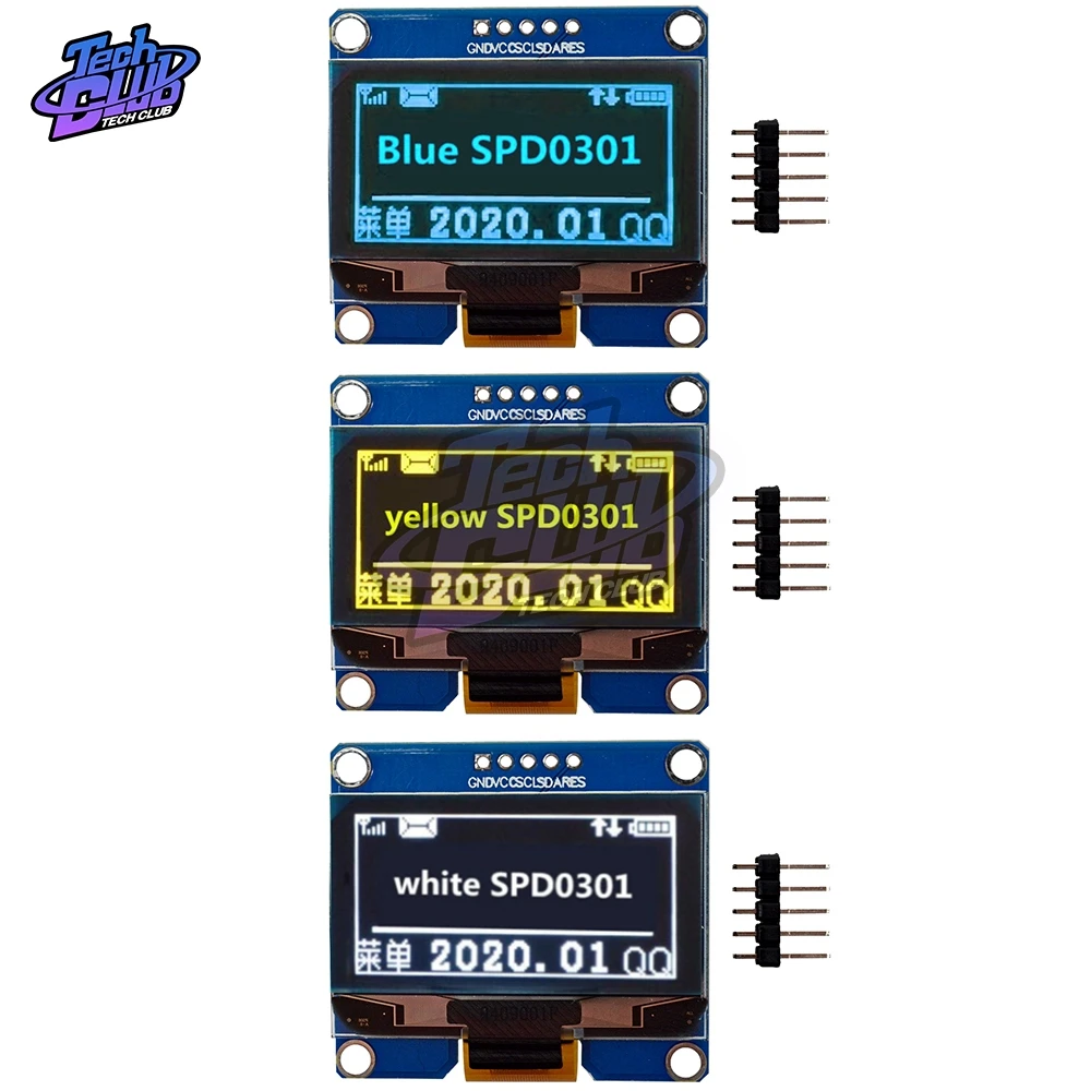 1,54 дюймов ЖК-дисплей OLED модуль Дисплей 5Pin ips SPD0301 Драйвер IC 128X64 интерфейс igc экран дисплей модуль