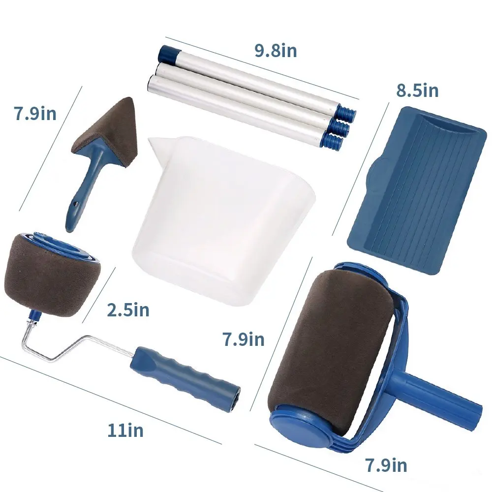 reuniram edger sala pintura parede rolo pincel conjunto