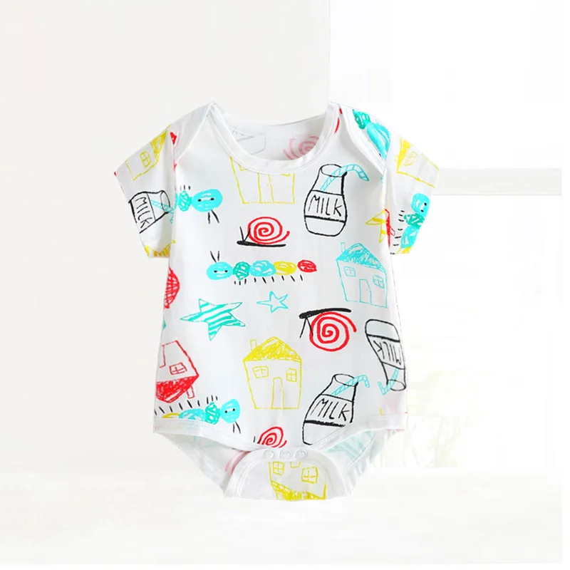 

Baby Onesie Summer Wear Thin Pure Cotton Short Sleeve Triangle Onesie Men And Women Baby Rompers Baby Romper