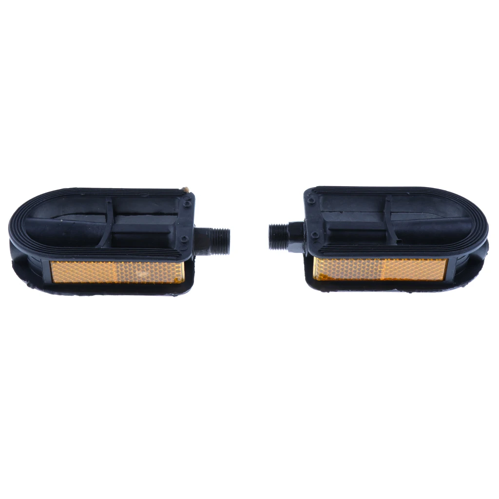 

Plastic Kids Bicycle Pedals Ultralight Anti-Slip Pedal with Safety Reflector