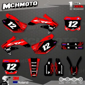 

Customized Team Graphics Backgrounds Decals 3M Custom Stickers For 04-09 CRF250R