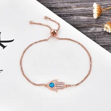 KAMAF 1 шт./рука Фатимы сглаза четыре цвета опал браслет женские свадебные украшения как День Святого Валентина Вечерние